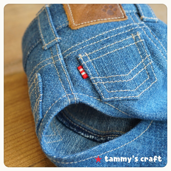 犬服 ブルー☆アメカジの王様 デニムパンツ☆ドッグウェア ジーンズ