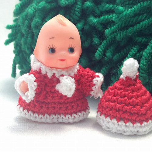 着せ替えキューピー　クリスマス　ストラップ サンタとトナカイ 10個セット 着せ替えキューピー クリスマス ストラップ サンタとトナカイ 10