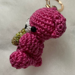 Cute Little Pink Teddy Bear キーホルダー w ハート 4枚目の画像