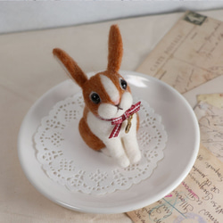 【羊毛フェルト】ウサギの置物_キーホルダー_ペンダント 6枚目の画像