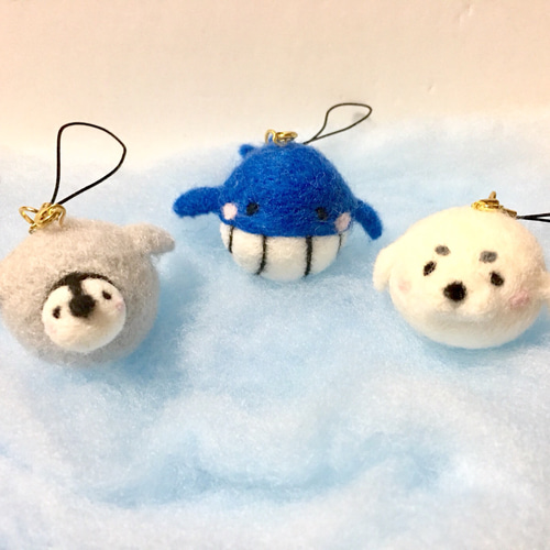 空を飛びたいまぁるい海の生き物達 羊毛フェルト ☆kayu☆ 通販