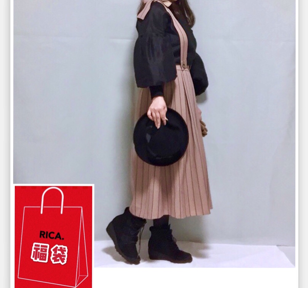 新春福袋2024『黒リネントップス➕裏地付きストライプウール100％プリーツサスペンダーワンピ【サイズあり】【受注製作】