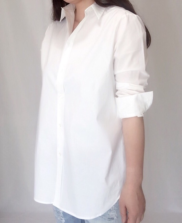 純白襯衫 基本款 日本棉 100% 第8張的照片