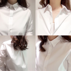白シャツ ベーシックな着こなし 日本産綿97％ 6枚目の画像