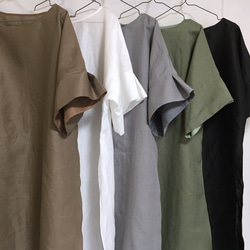 再次上架 ♪ 新商品 ♪ ♪ 100%亞麻自然風格 ★ 兩面開口連身連身裙 ♪ 顏色可選 [客製] 第2張的照片