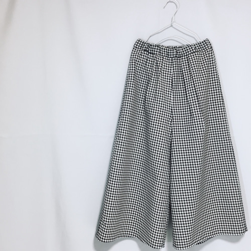 シェパードチェック柄キュロットパンツ【受注製作】サイズ有り
