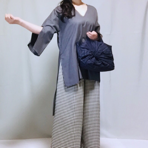シェパードチェック柄キュロットパンツ【受注製作】サイズ有り
