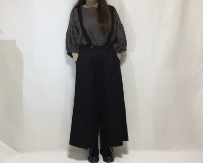 ウール100%裏地付きサロペットパンツ【サイズ有り】