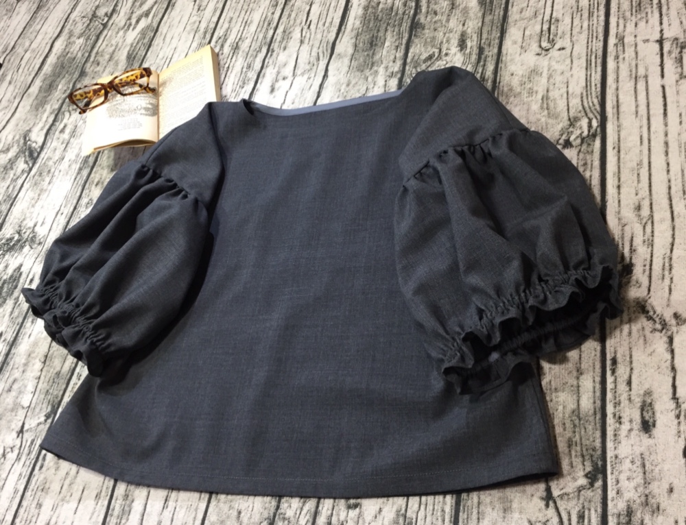 杢グレーウール混トップス【受注製作】サイズ有り