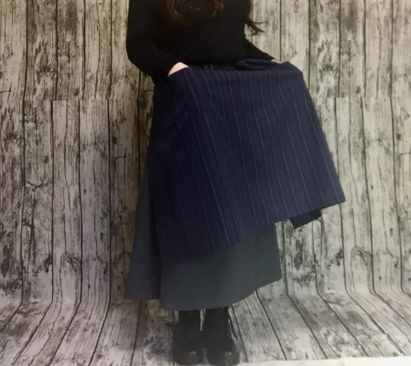 ♪セット♪→エプロン(紺)+フレアギャザースカート 7枚目の画像