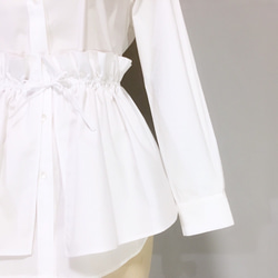 “夏天的幸運包”“分層風格★套裝”→襯衫基本連衣裙＆。分層剪裁縫（白色） 第8張的照片