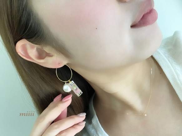 Flower hoop pierce 2枚目の画像