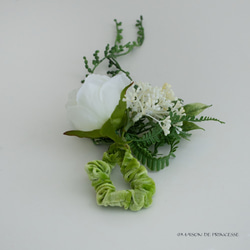 ②リストレット ヘッドドレス 女の子 フラワー ウエディング ウェディング 造花 アーティフィシャルフラワー 4枚目の画像