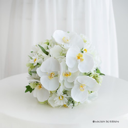 ブーケ・ブートニア asagao ブートニア・ヘアピック付き】夏色のあさがおブーケ 造花