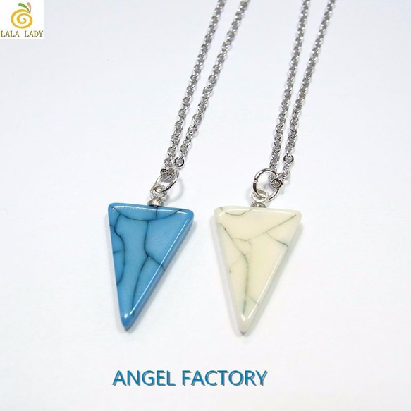 ネックレス トライアングル ターコイズモチーフ ANGEL FACTOR