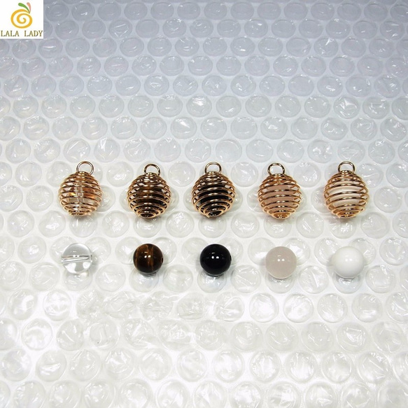 ペンダントトップ 天然石 パワーストーン入りスプリングチャーム