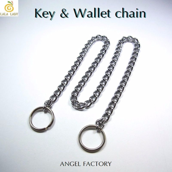 極太 6mm ウォレット＆キーチェーン ANGEL FACTORY◆lalalady-174 1枚目の画像