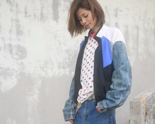 タグ付き新品★1点もの　ハンドメイド商品　リメイクデニム　リメイクGジャン 1_0a75cf08888444d105a6c4bbdbad