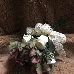 薔薇と紫陽花のアンティーク風コサージュ 3枚目の画像