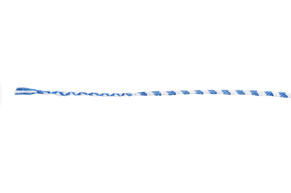 地中海スタイルの青と白のツイル4株編組ブレスレット幸運願いフットリング幸運の願いロープロープロープサーフサーフロープのブレスレッ 3枚目の画像