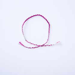 カスタマイズされたカスタマイズされた編組ブレスレットスパイラルグラデーション紫桃ラッキーウィッシングフットリング幸運の願いロープ 1枚目の画像