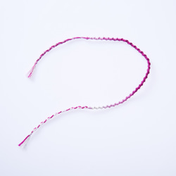 カスタマイズされたカスタマイズされた編組ブレスレットスパイラルグラデーション紫桃ラッキーウィッシングフットリング幸運の願いロープ 3枚目の画像