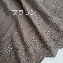 ♡5色グリーンカーキ刺繍スカラップレース パフ袖ブラウス♡色変更可 7枚目の画像