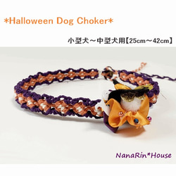 ★セミオーダー★（小型犬～中型犬用）ハロウィンチョーカー【プリンセス】 1枚目の画像