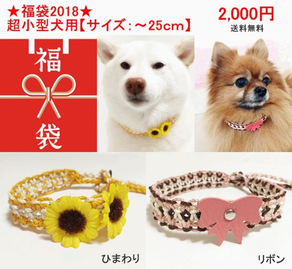 ★福袋2018★超小型犬用【サイズ：～25cm】2本セット送料無料 1枚目の画像