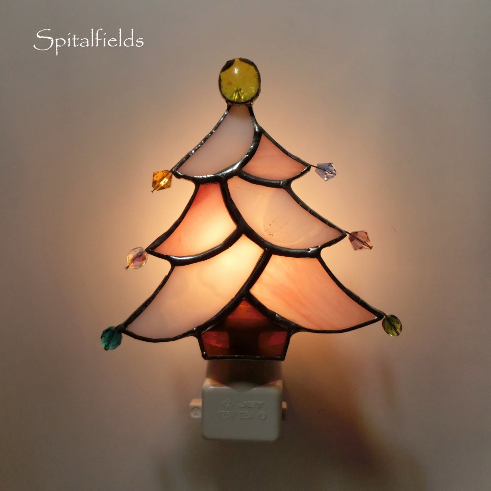 ツリーのおやすみランプ（ピンク）