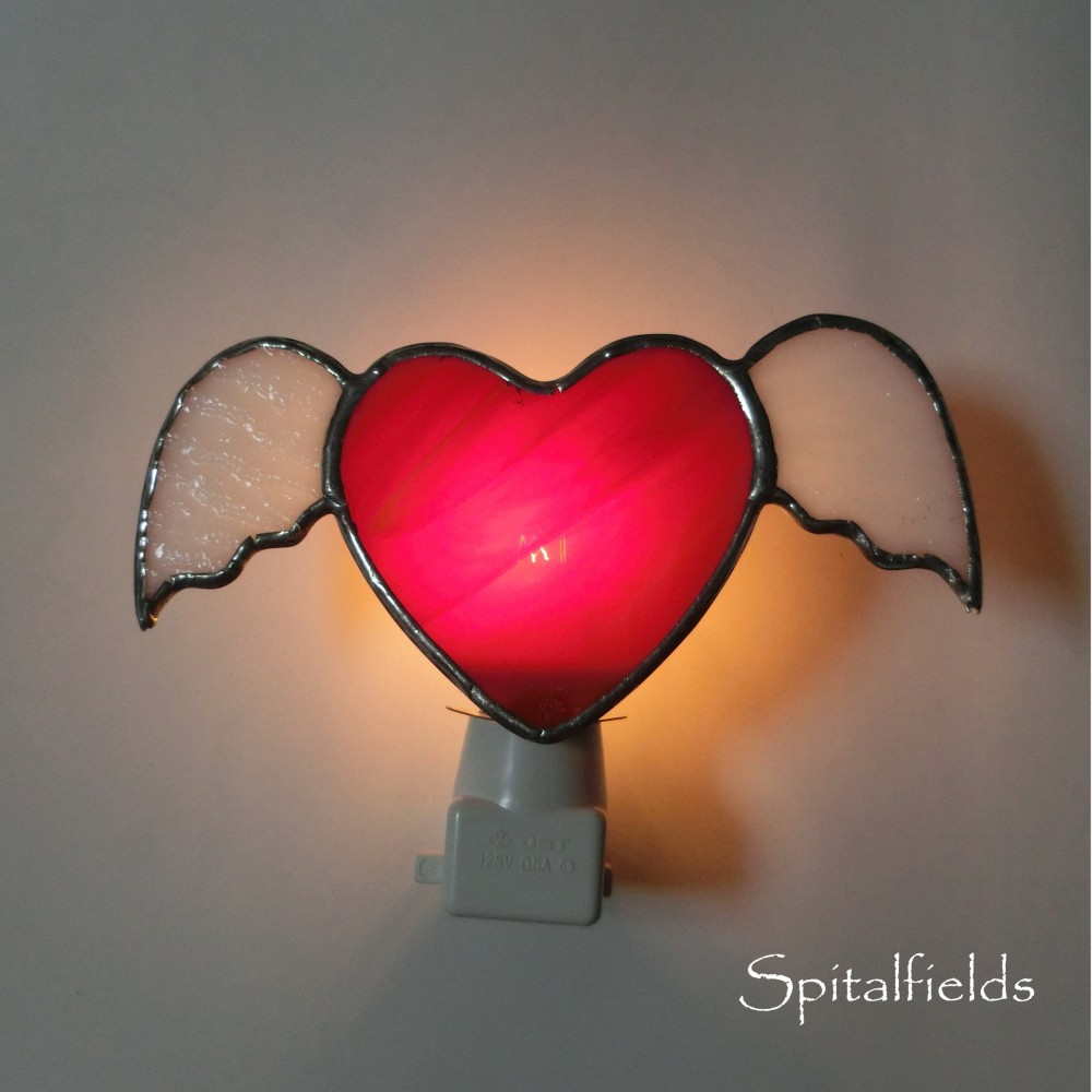 ハートのおやすみランプ（赤）