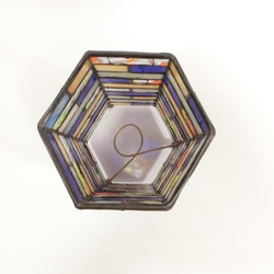 六角のテーブルランプ（ブルー）　＊一点もの＊ 4枚目の画像