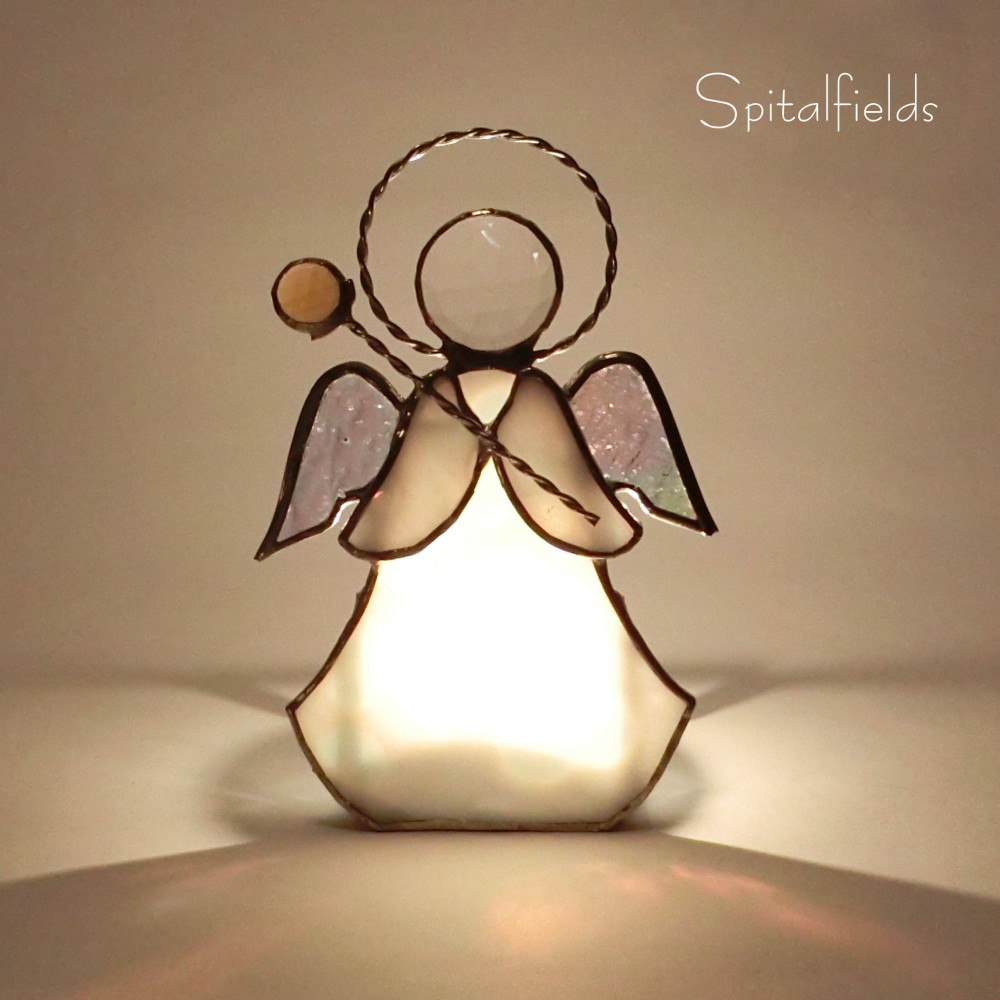 天使のキャンドルホルダー（ホワイト_杖） ＊Creema限定