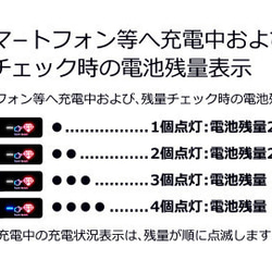 【受注製作】モバイルバッテリー  充電器『ペイズリー モノクロ』 4枚目の画像