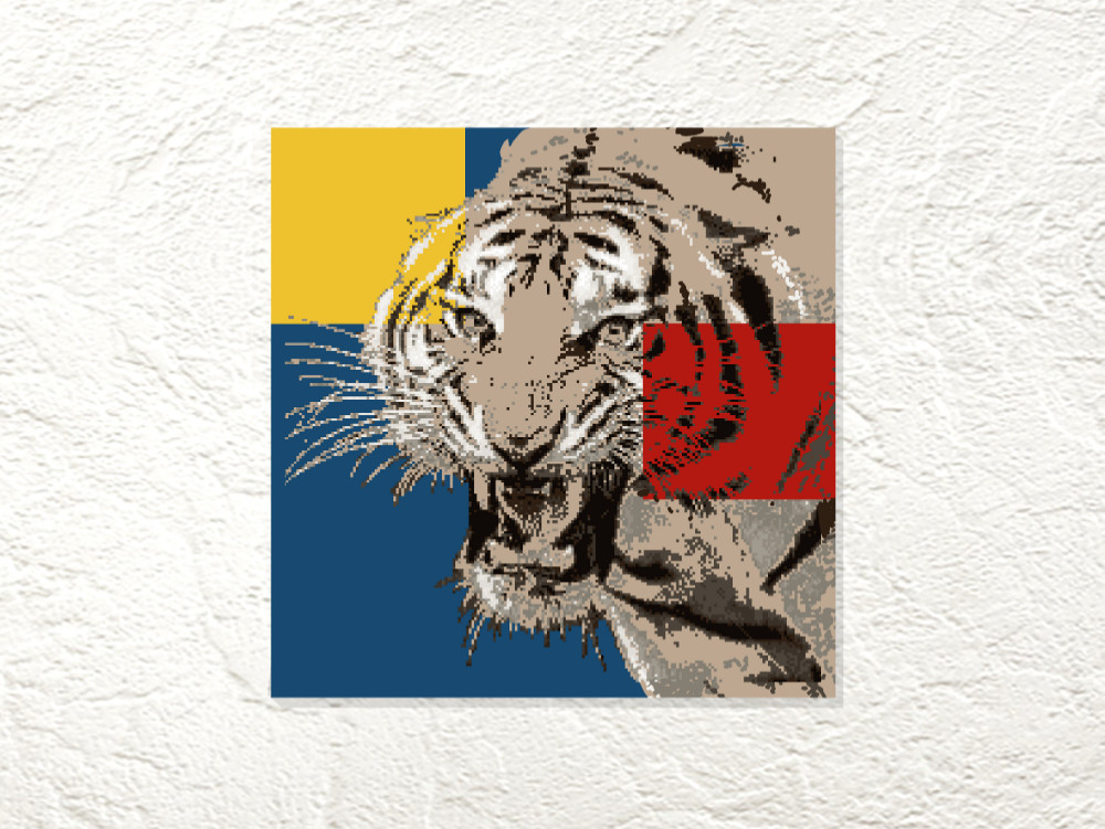【受注製作】ファブリックパネル ファブリックボード 『Tiger』