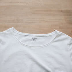 ポインセチア（ブラック） - 光綿手作りの半袖シャツSサイズ 5枚目の画像