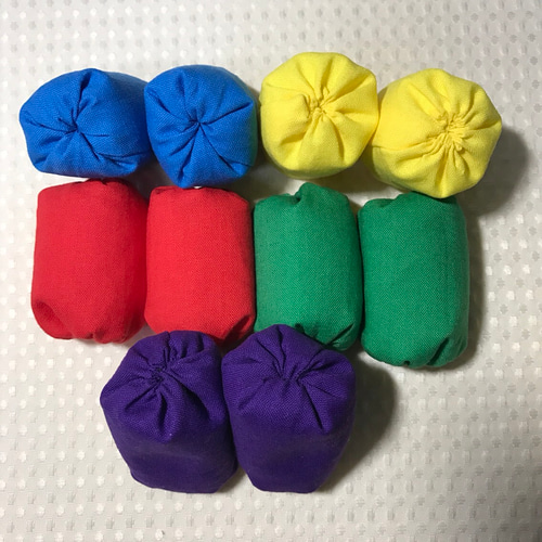 ミニお手玉☆お好きな色10個セット☆色や数を覚えたり、おままごとにも