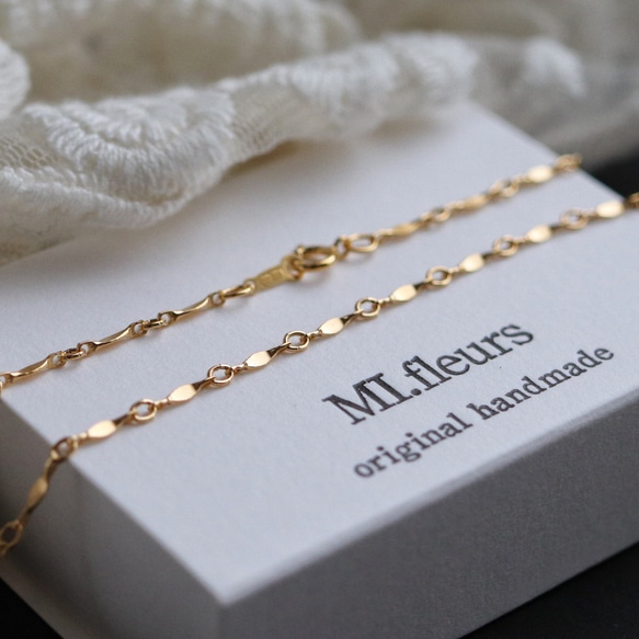 2点セット☆14kgf淡水パールとパターンチェーンネックレス 7枚目の画像