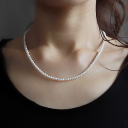 2点セット☆14kgf淡水パールとパターンチェーンネックレス 9枚目の画像