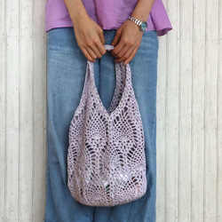 パイナップル編みのバッグ（アイリス） 1枚目の画像