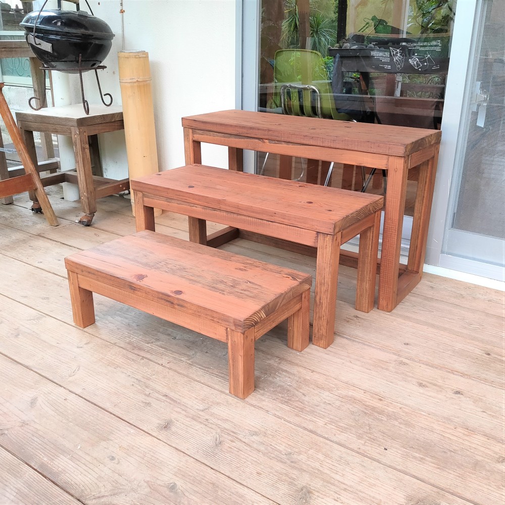 踏み台　踏板　ステップ　ウォルナット色　ディスプレイ台　花台　ラック ベランダ 玄関 階段