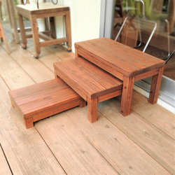 踏み台　踏板　段差解消　掃き出し　ベランダ　ディスプレイ台　ラック　ナチュラルスタイル 7枚目の画像