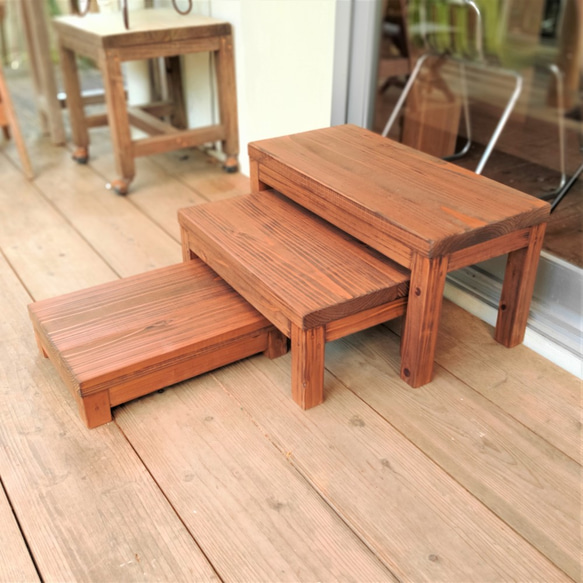 踏み台　踏板　段差解消　掃き出し　ベランダ　ディスプレイ台　ラック　ナチュラルスタイル 7枚目の画像