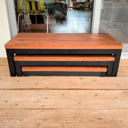 広面　３段踏板　段差解消　ステップ　ディスプレイ台　ラック　花台 　踏み台　奥行き約40ｃｍ 4枚目の画像