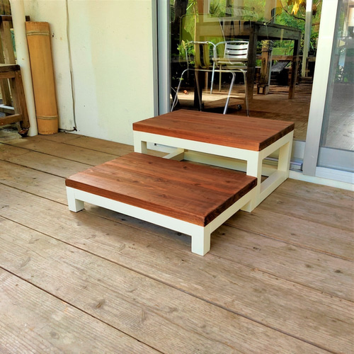 広面 踏み台 踏板 段差 掃き出し ディスプレイ台 犬上り台