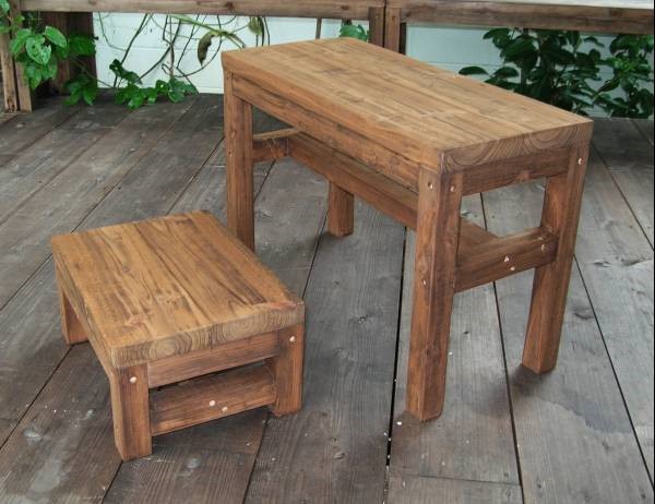 ◆◇テーブル＆イスセット　ハンドメイド