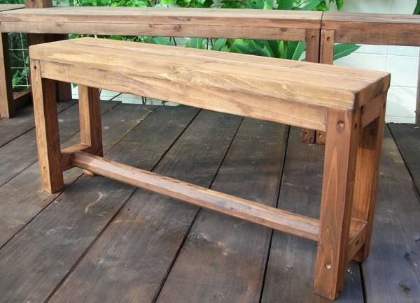 ◇◇アンティーク風 ハンドメイド ベンチ86cm ソファ・ベンチ