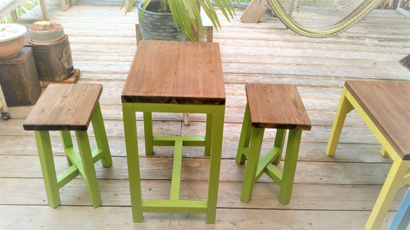 ◆◇テーブル＆椅子2脚セット　色変更可能 1枚目の画像