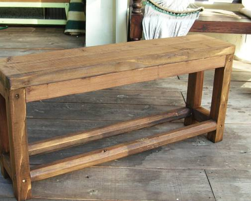 ハンドメイド　ベンチ　椅子　スツール　長さ57.5cm 椅子 スツール 木製 ベンチ 収納 長方形 収納スツール 玄関 低め