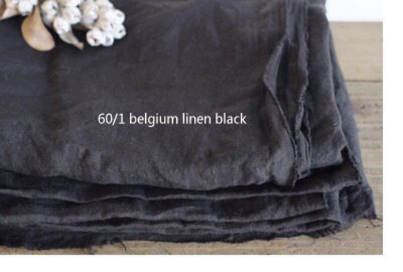 ベルギーリネン　ブラック 3枚目の画像